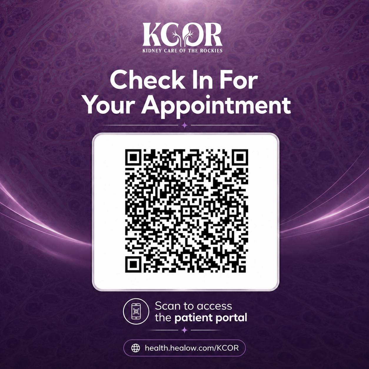 Scan to check in for your appointment